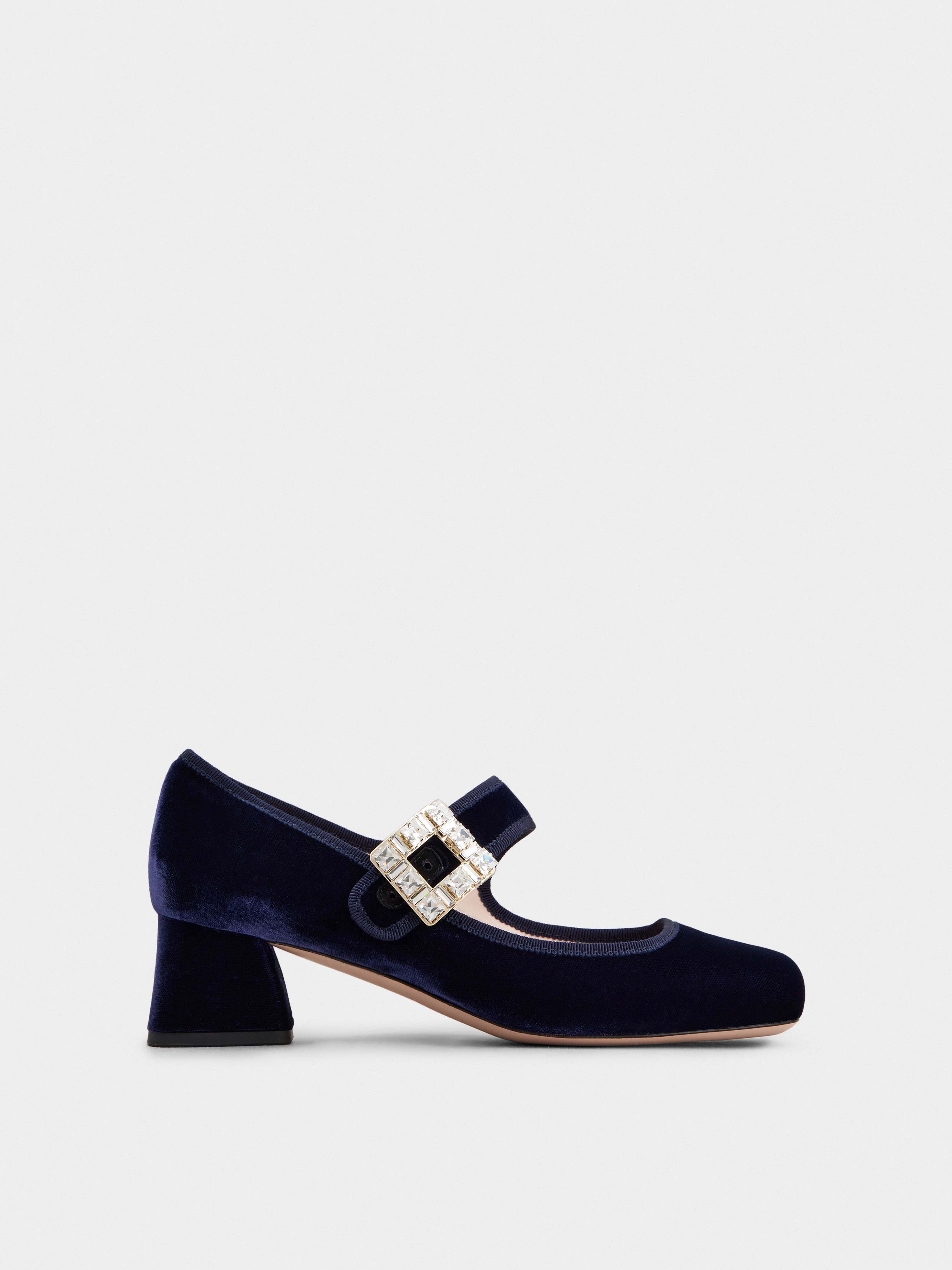 Roger Vivier Très Vivier Babies Piping Strass Buckle Pumps