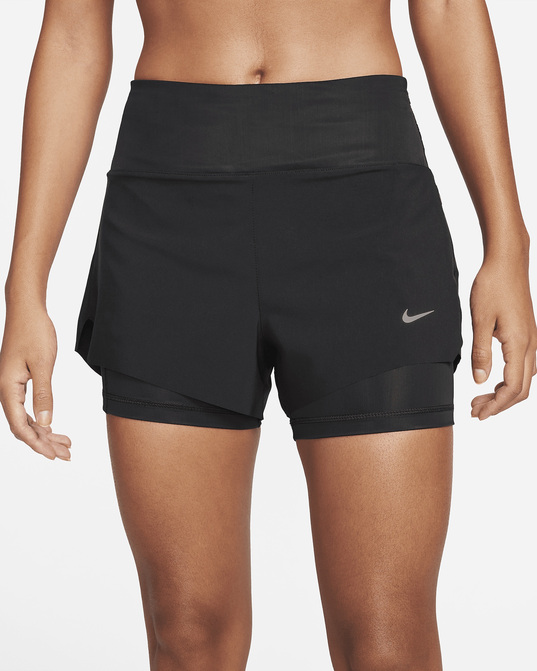 Nike Dri-FIT Swift Women's Mid-Rise 3" 2-in-1 Running Shorts with Pockets - 2