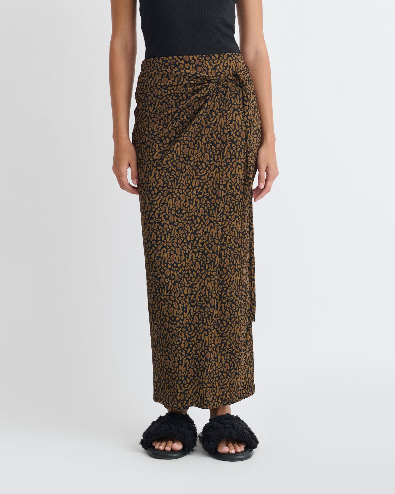 Printed Mesh-Jersey Midi Skirt - 4