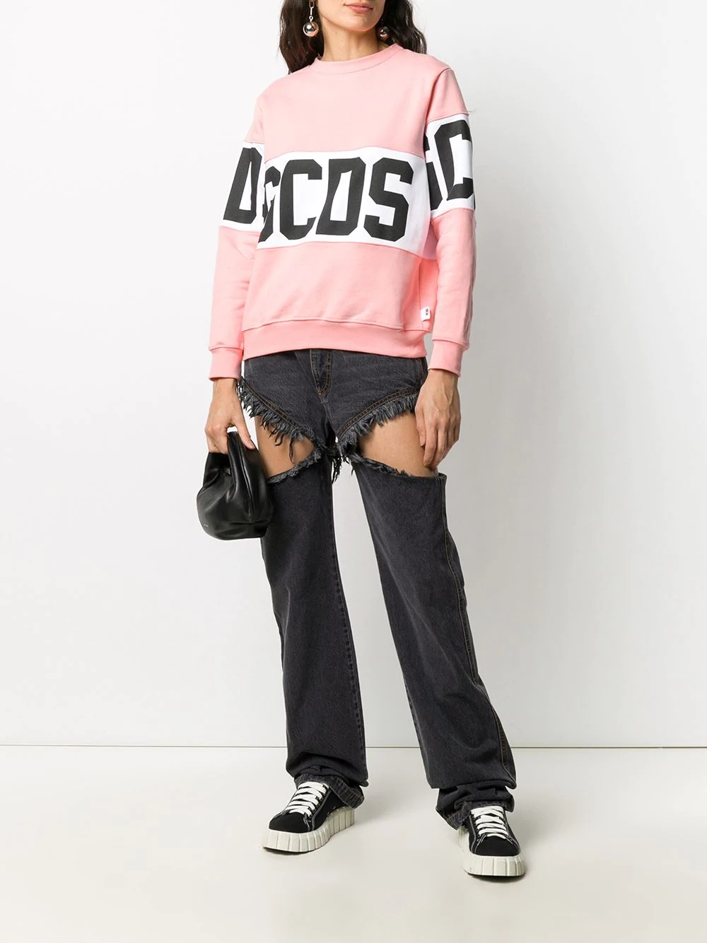 logo colour-block sweatshirt - 2