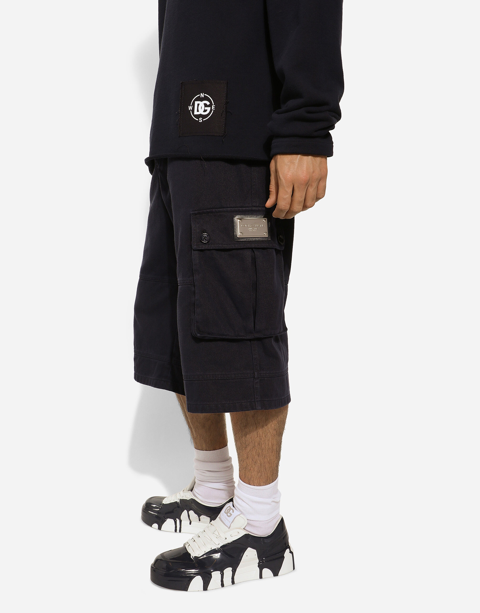 Cotton cargo shorts with tag - 4