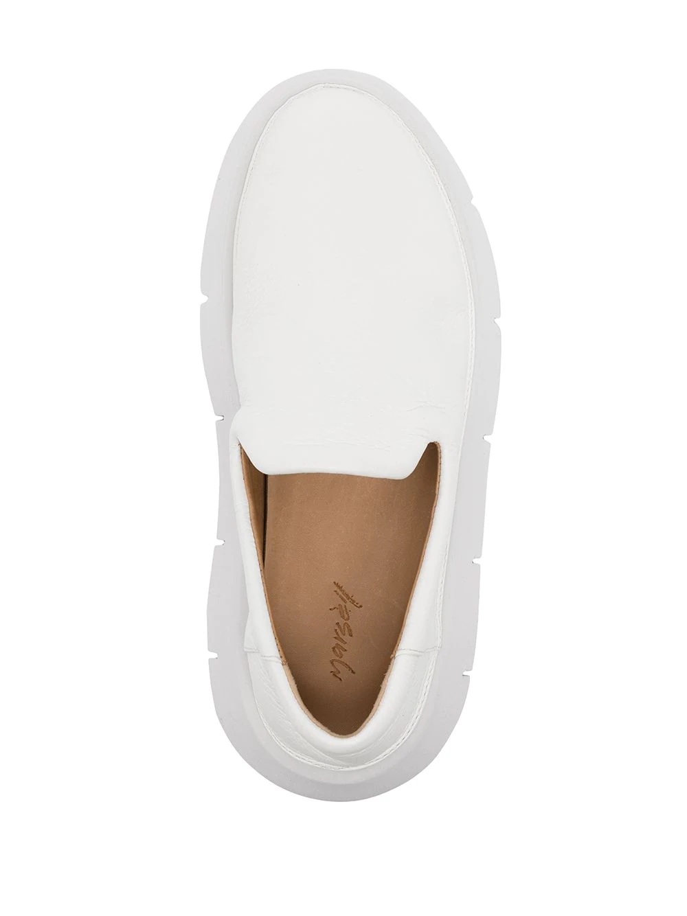 chunky sole leather loafers - 4