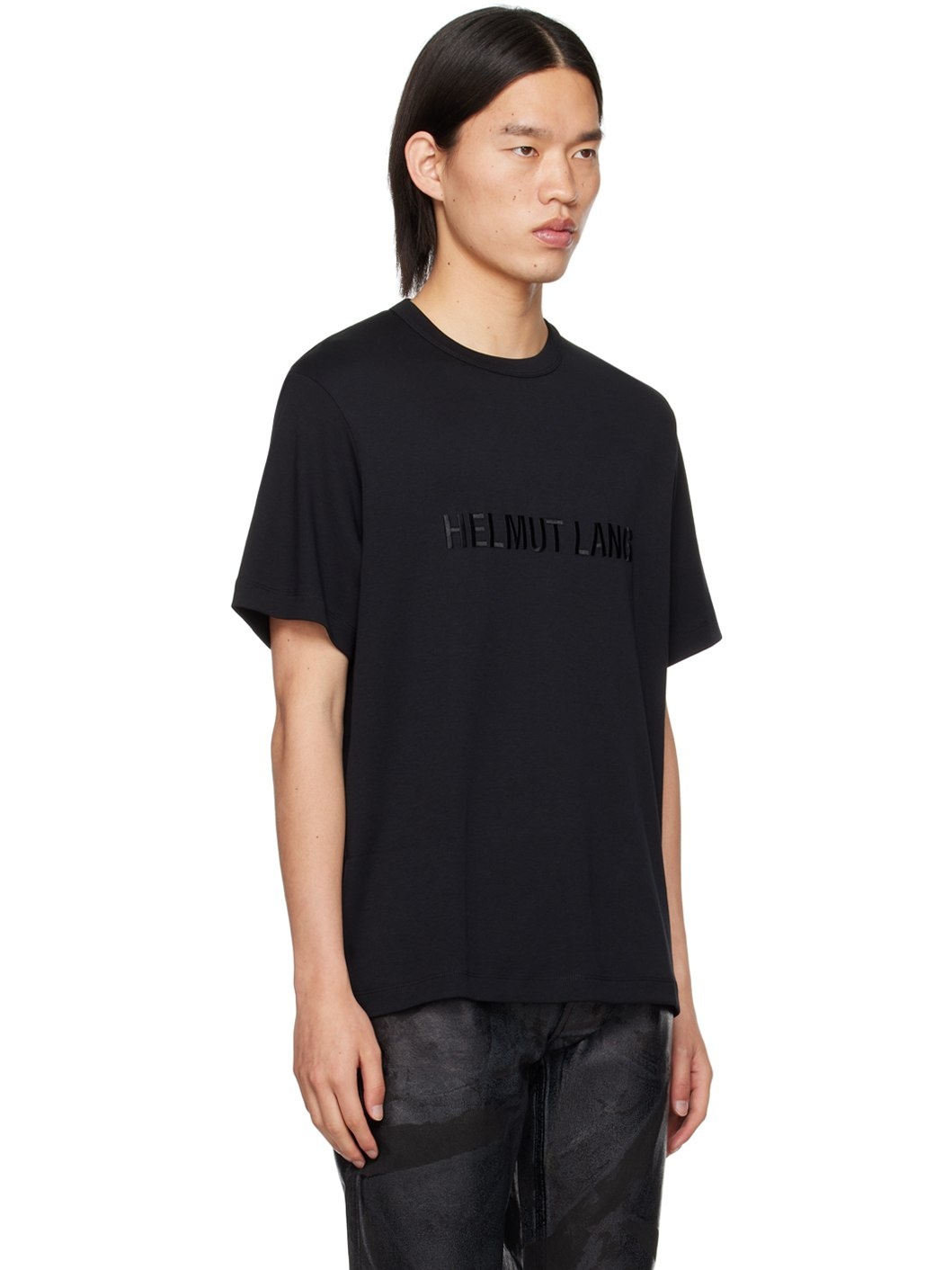 Black Embroidered T-Shirt - 2