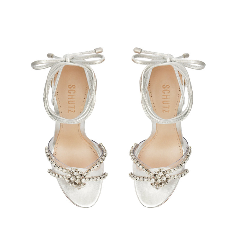 Jayda Vinyl & Metallic Nappa Leather Sandal 5