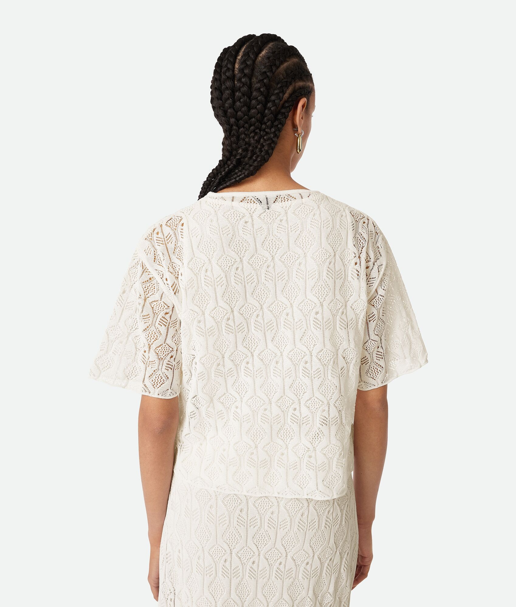 Cotton And Silk Fish Lace Top - 3