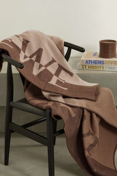 Loewe Jacquard-knit wool, cashmere and silk-blend blanket outlook