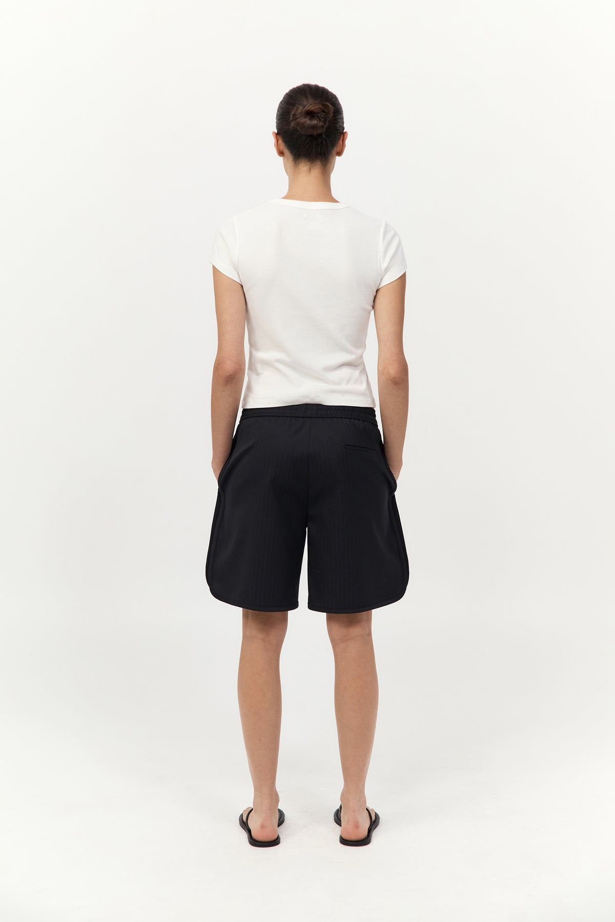 Tailored Active Shorts - Black Pinstripe - 6