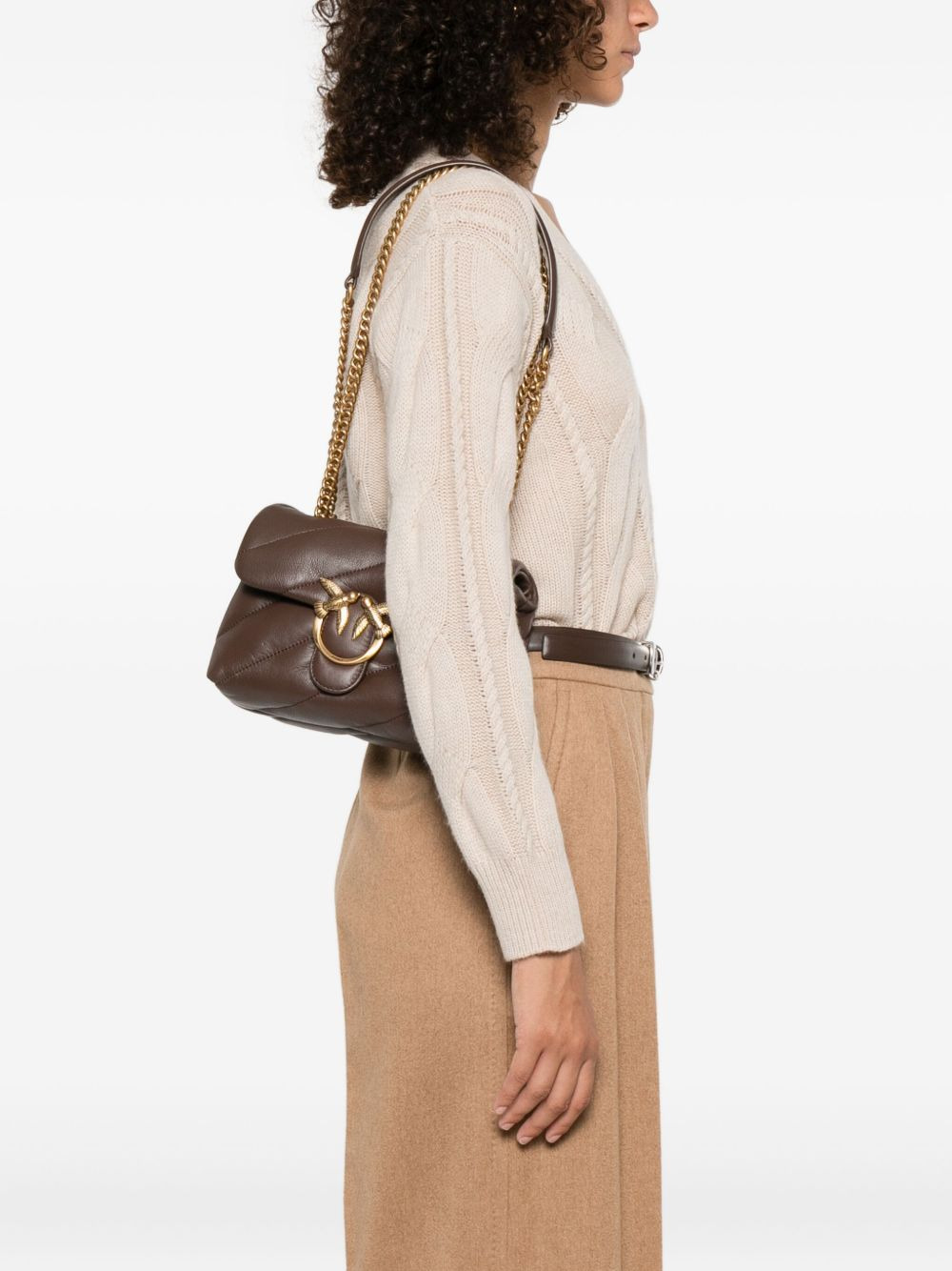 Love quilted logo-plaque shoulder bag - 2