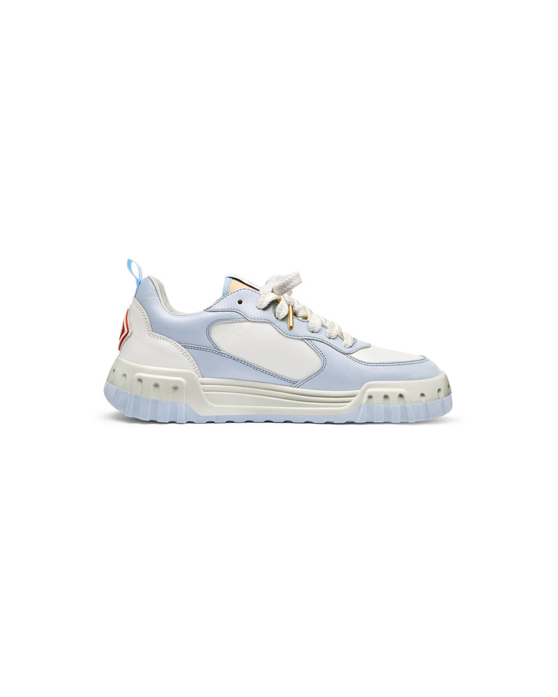CASABLANCA Mens The Court White & Powder Blue Sneaker outlook
