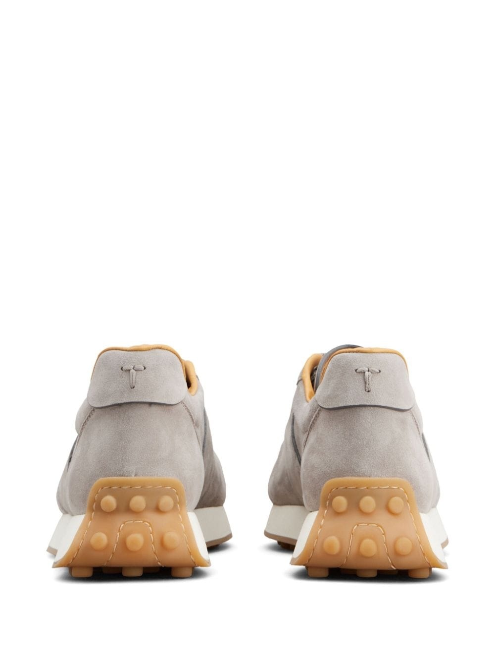 logo-stamp suede lace-up sneakers - 3
