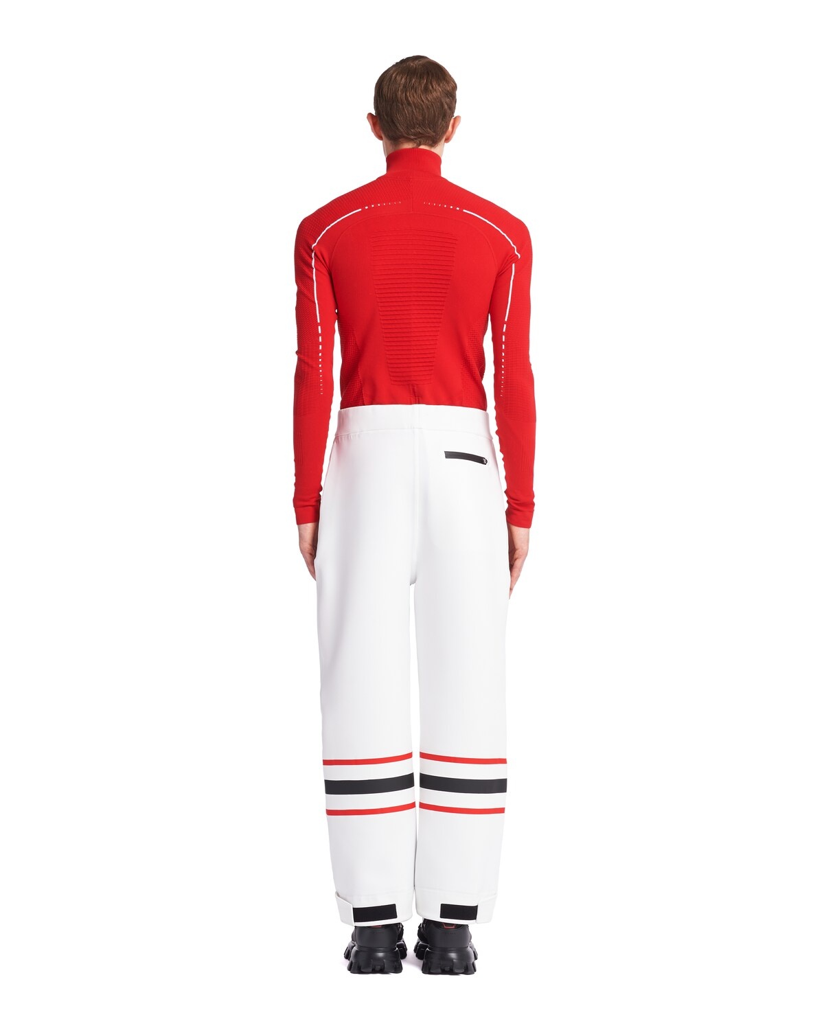 Printed technical fabric pants - 4