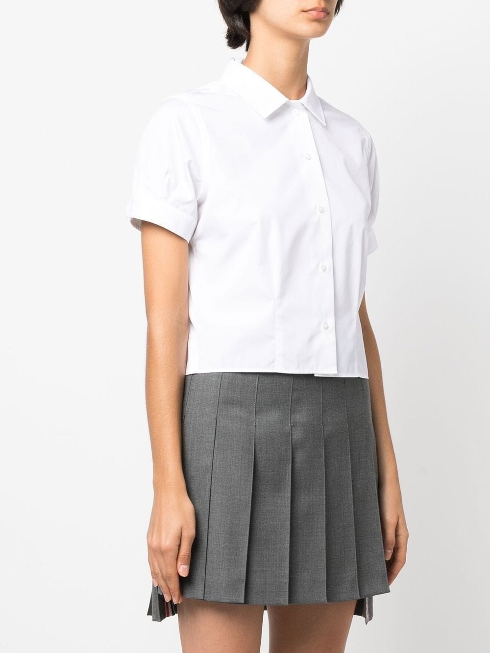 cropped short-sleeve shirt - 3