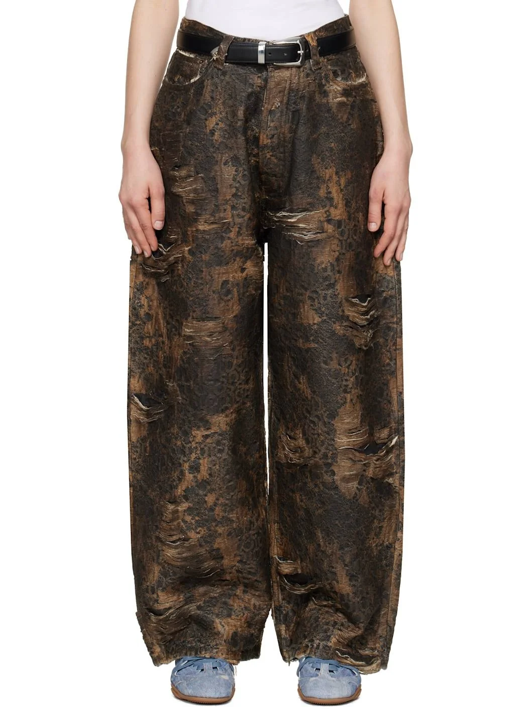 Brown Super Baggy Fit 2023F Jeans - 1