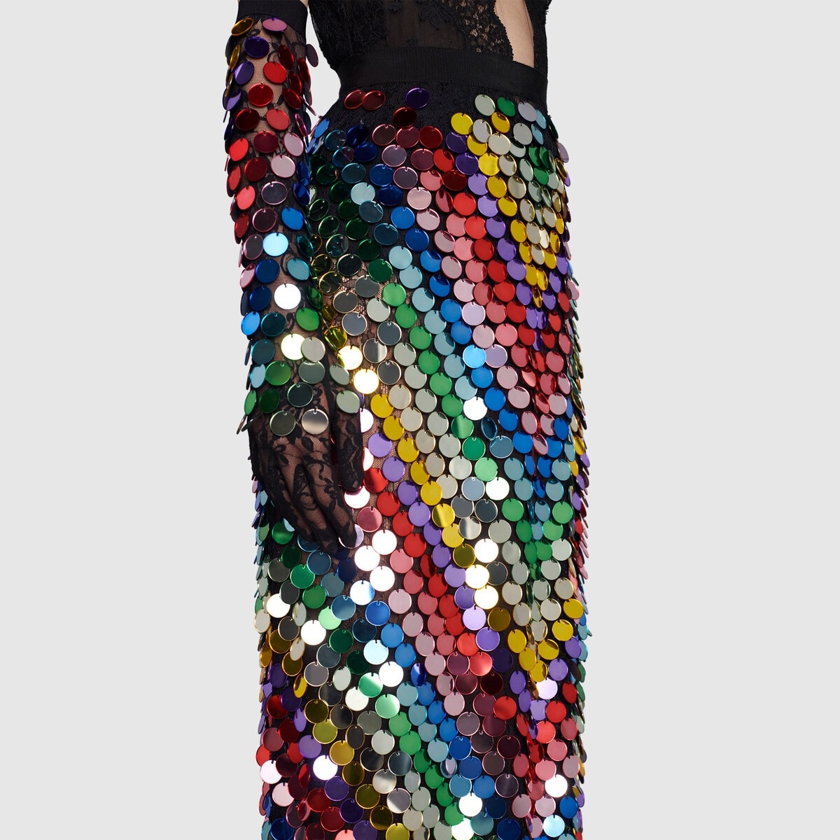 Mirror sequins skirt - 5