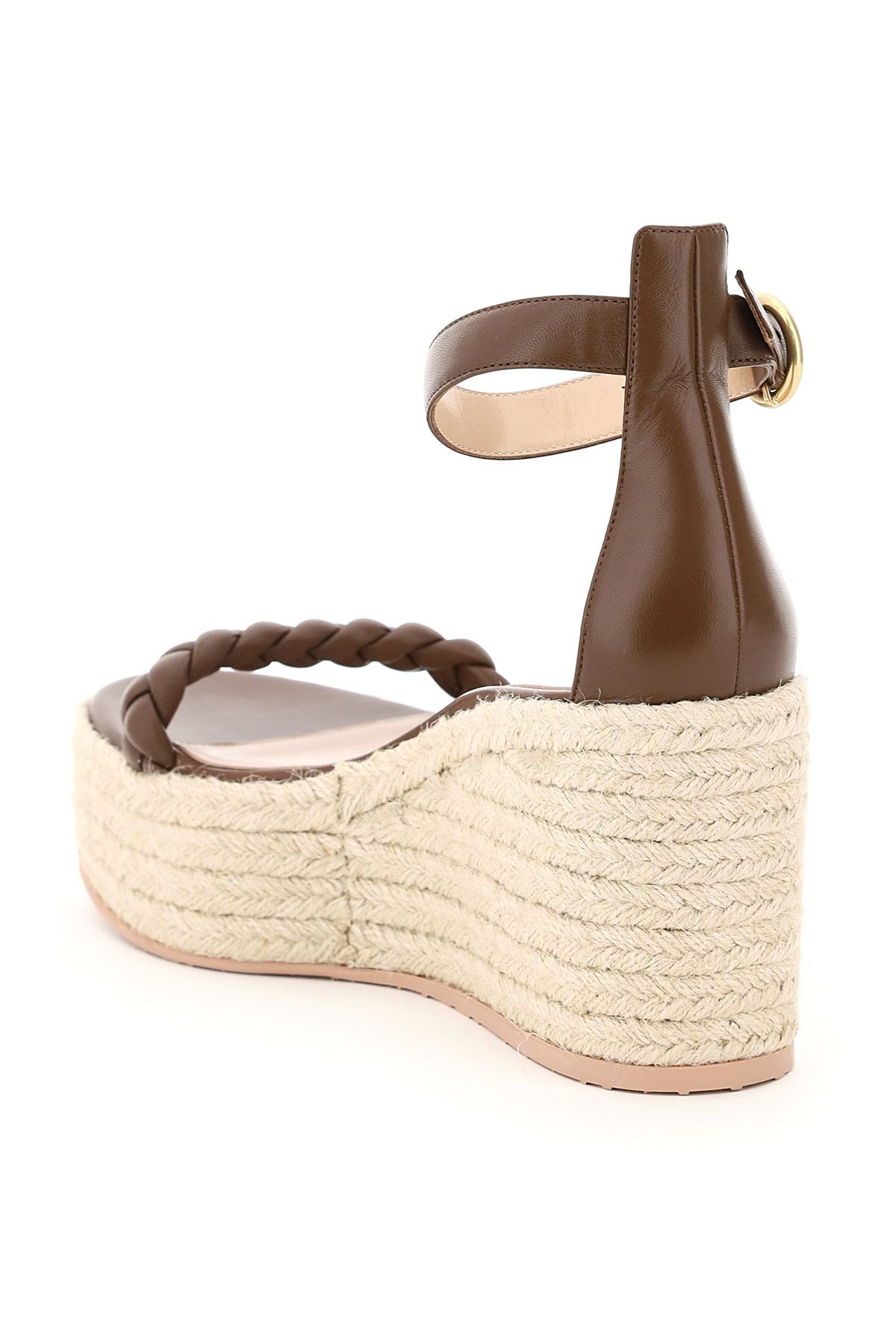 LEATHER SANDALS WITH ROPE PLATFORM - 2