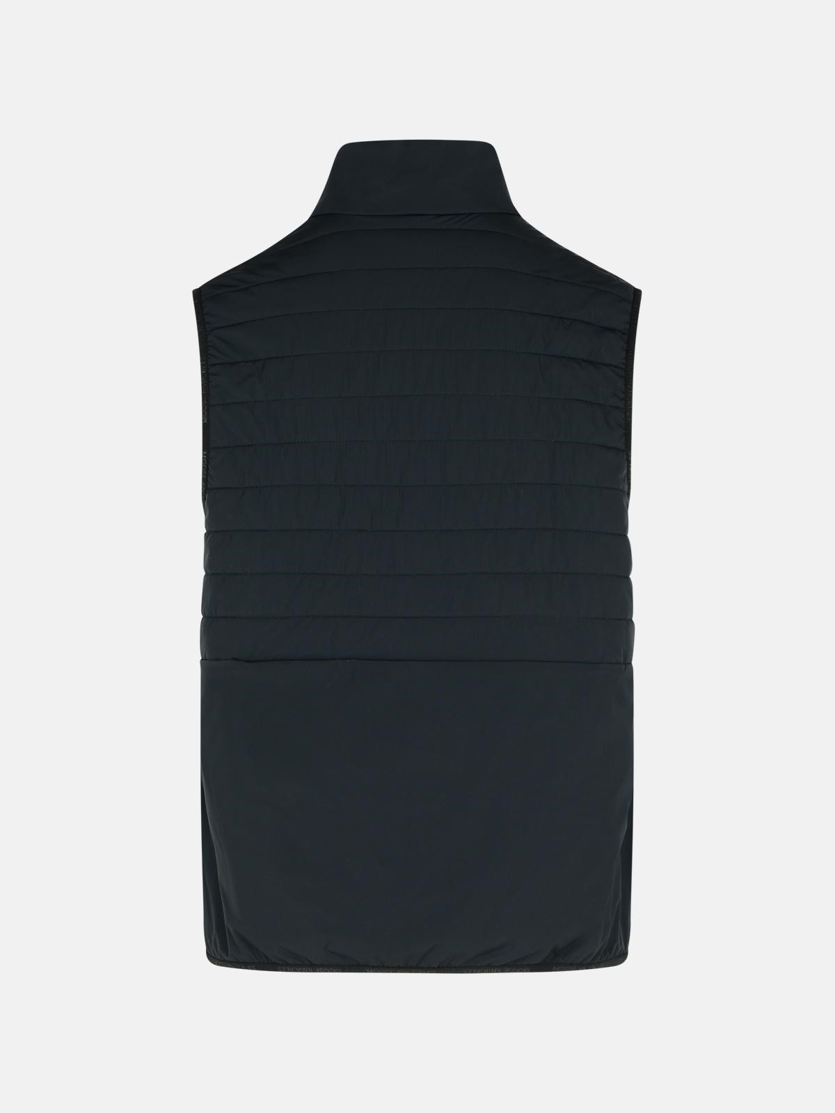 'DOMINION' BLACK NYLON BLEND VEST - 3