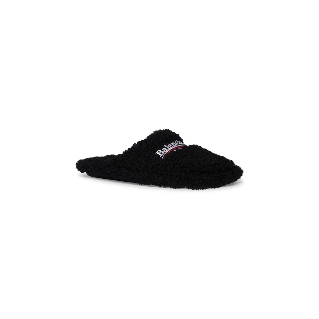 Men's Furry Mule in Black - 2