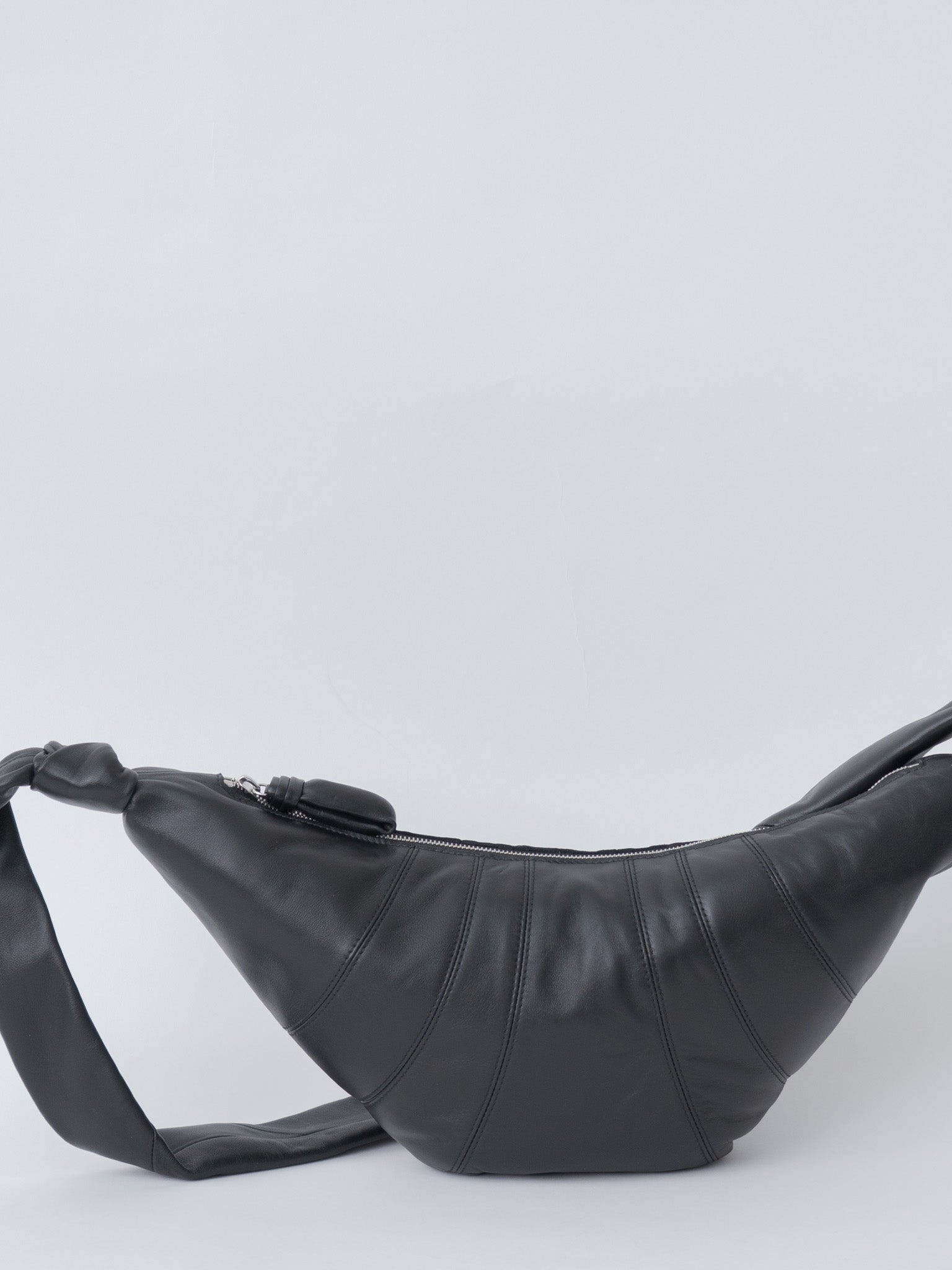 Medium Croissant Bag - Black (soft nappa leather) - 7