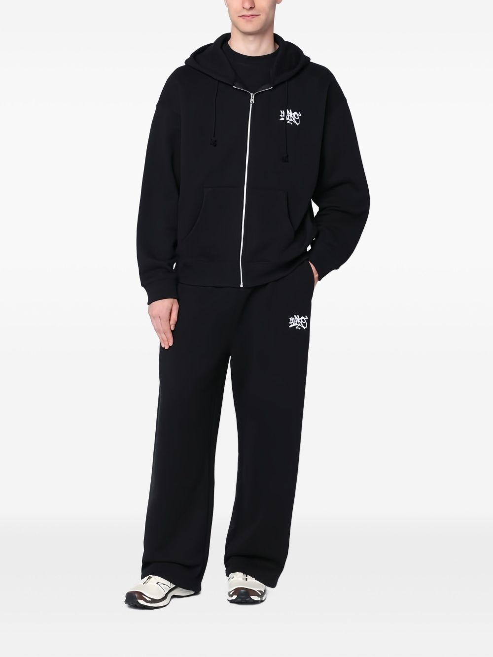 logo-print zip-up hoodie - 2
