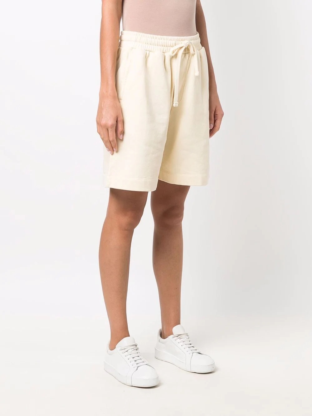 embroidered-logo organic cotton shorts - 3
