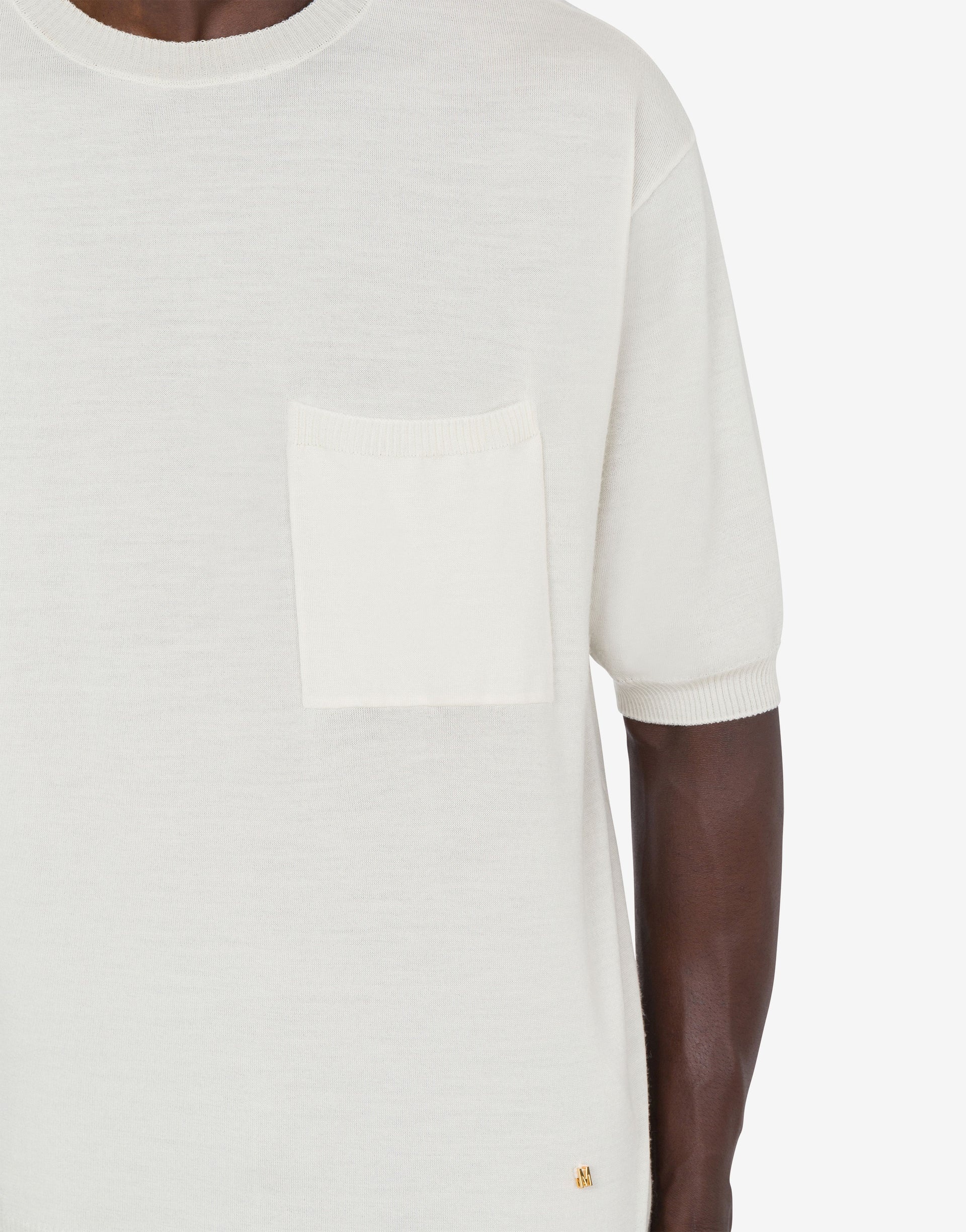 WOOL AND SILK SWEATER GOLDEN M - 3