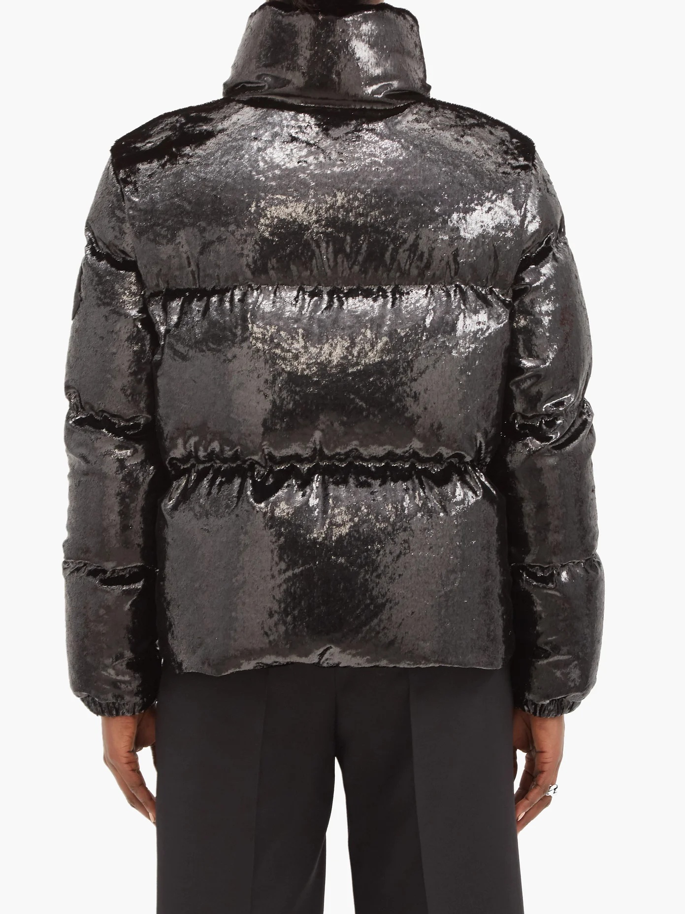 Rimac metallic-velvet high-neck quilted jacket - 5