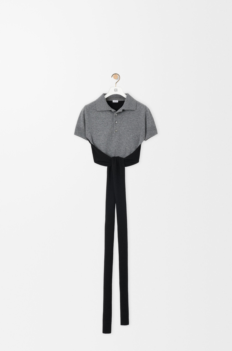 Polo sweater in wool and cashmere - 1