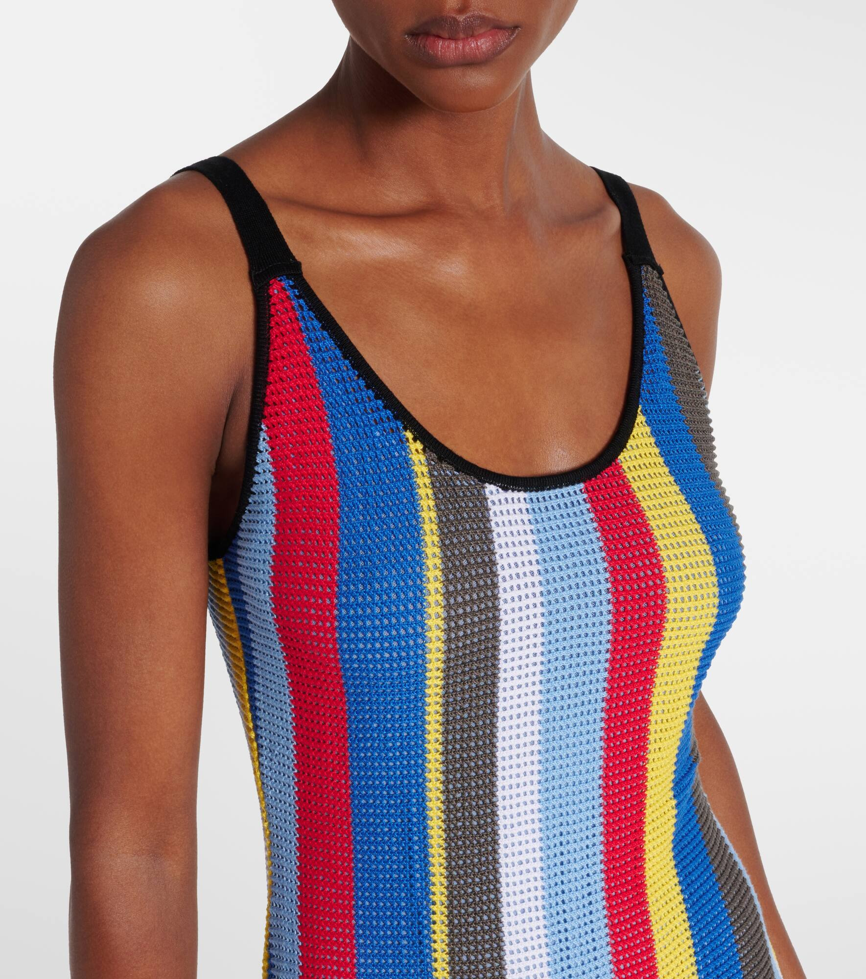 Jessica striped crochet midi dress - 4