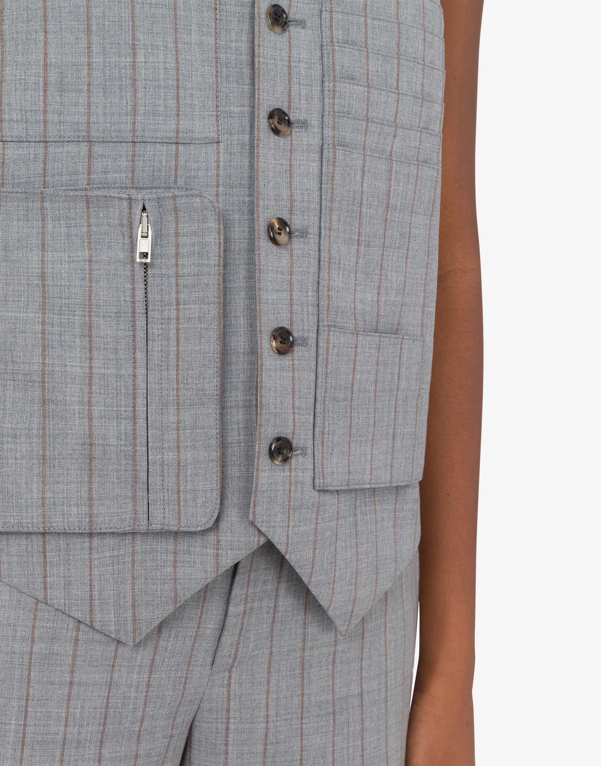 WOOL PINSTRIPE WAISTCOAT OFFICE INSPIRATION - 3