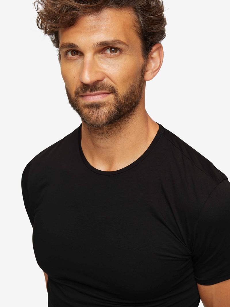 Men's Underwear T-Shirt Jack Pima Cotton Stretch Black - 7