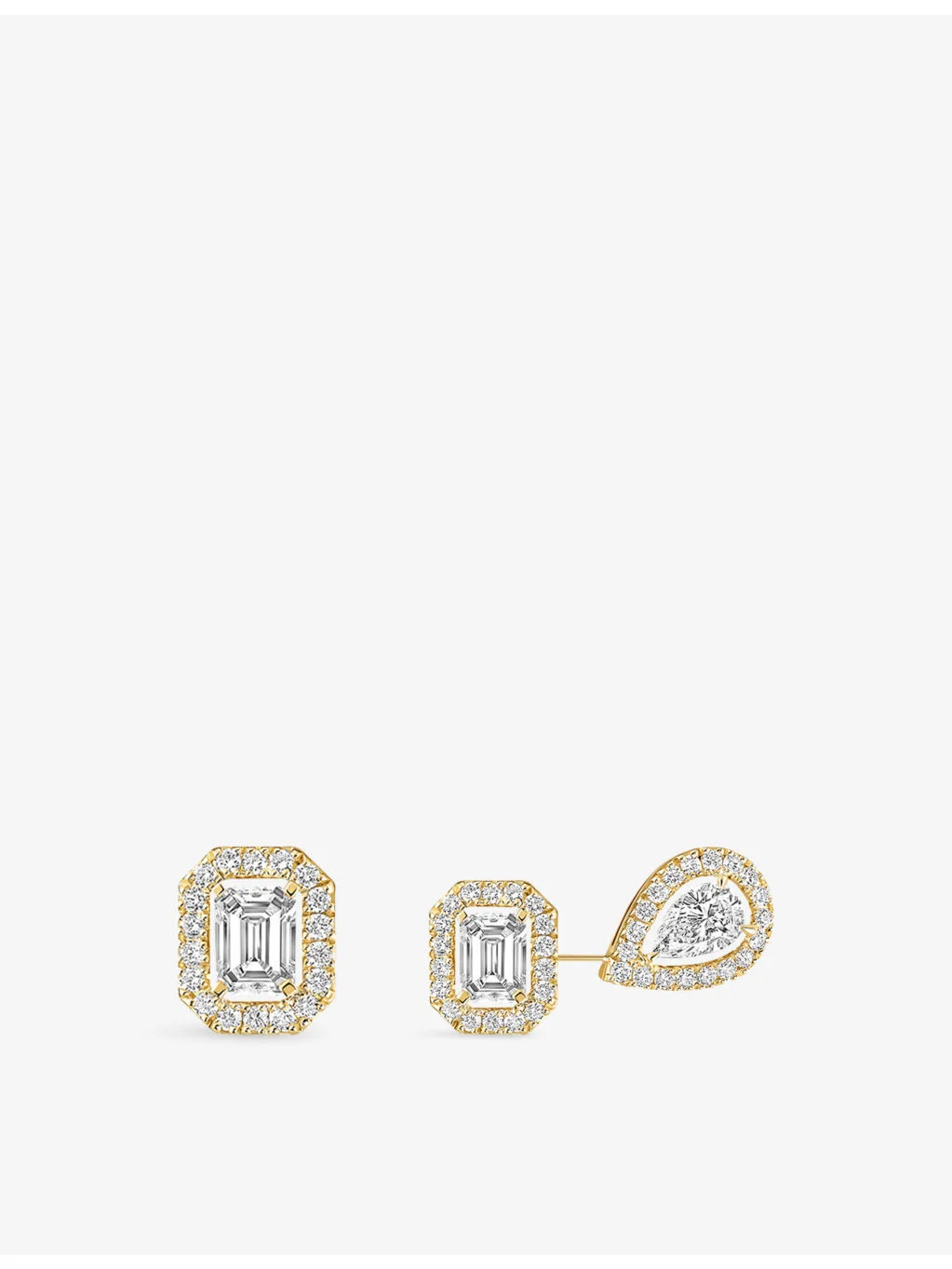 My Twin Three-set 18ct Gold And 0.44ct Diamond Stud Earrings - 1