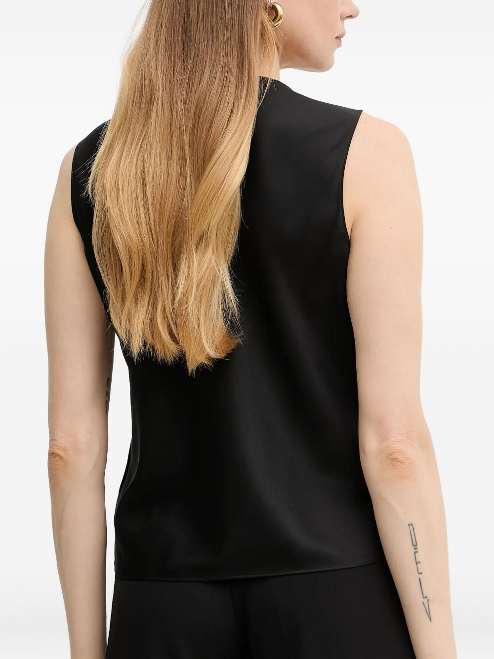 cowl-neck sleeveless top - 3
