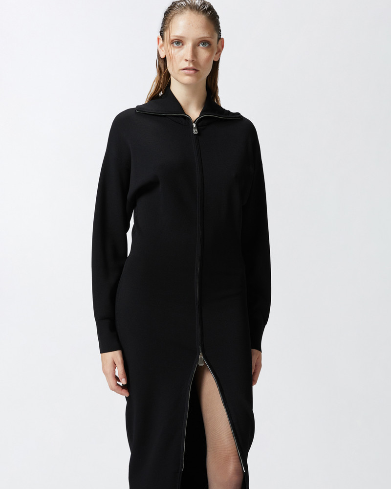 PINKO HIGH NECK KNITTED MIDI DRESS WITH ZIP outlook