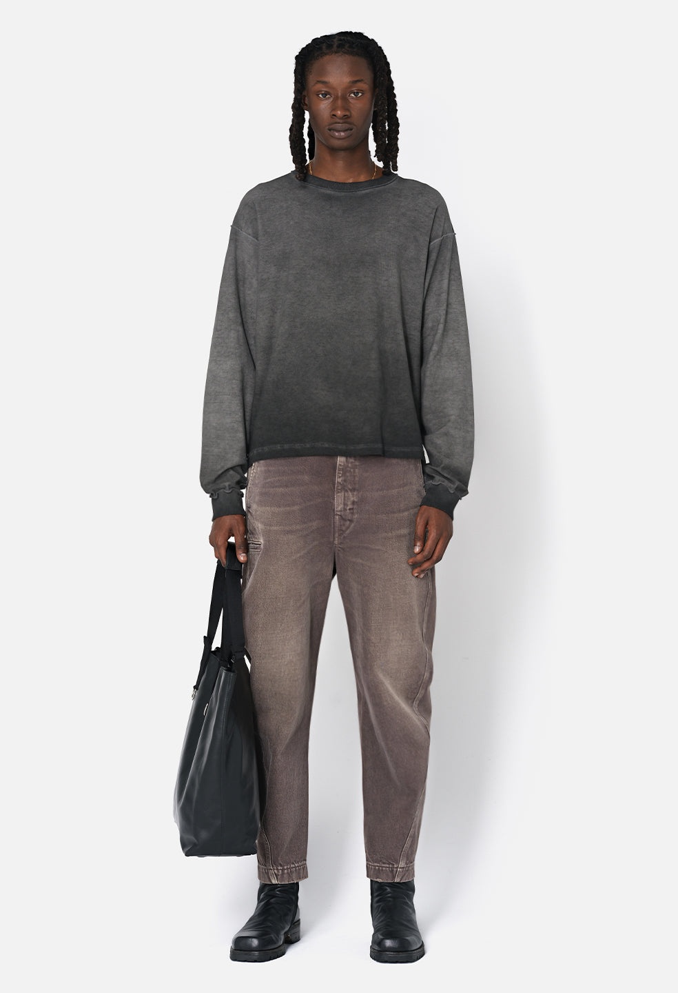REVERSED CROPPED LS TEE - 2