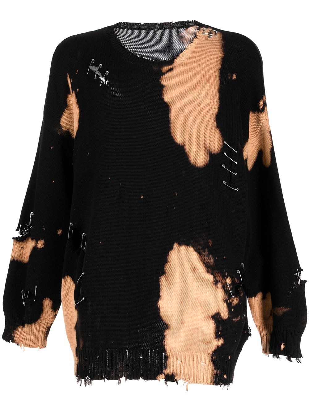 bleached-effect cotton jumper - 1