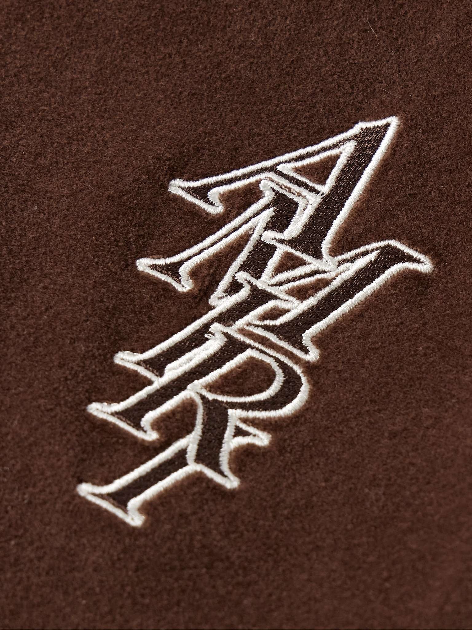 Stack Striped Logo-Embroidered Cotton-Velour Track Jacket - 3