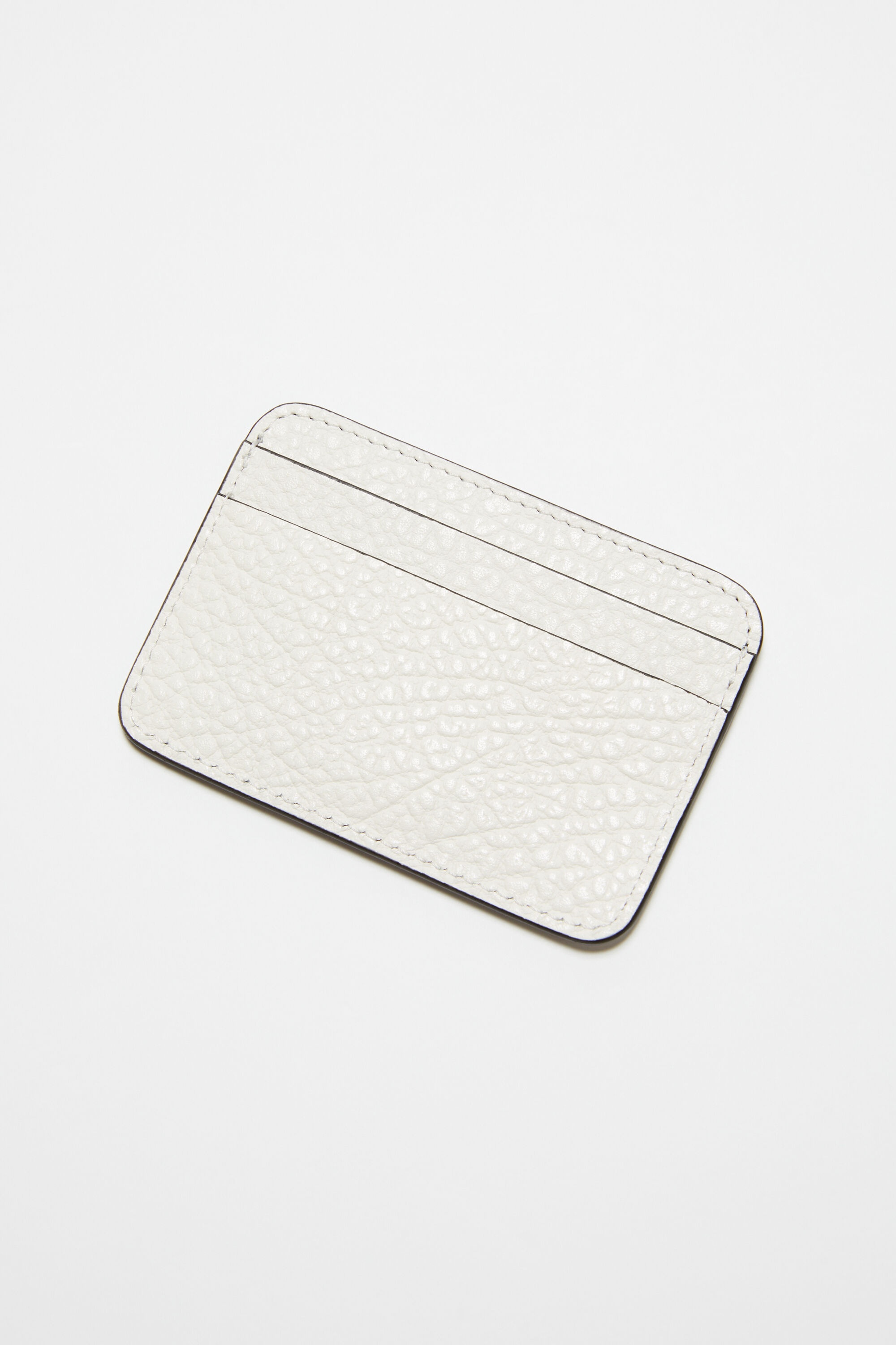 Leather card holder - White - 4