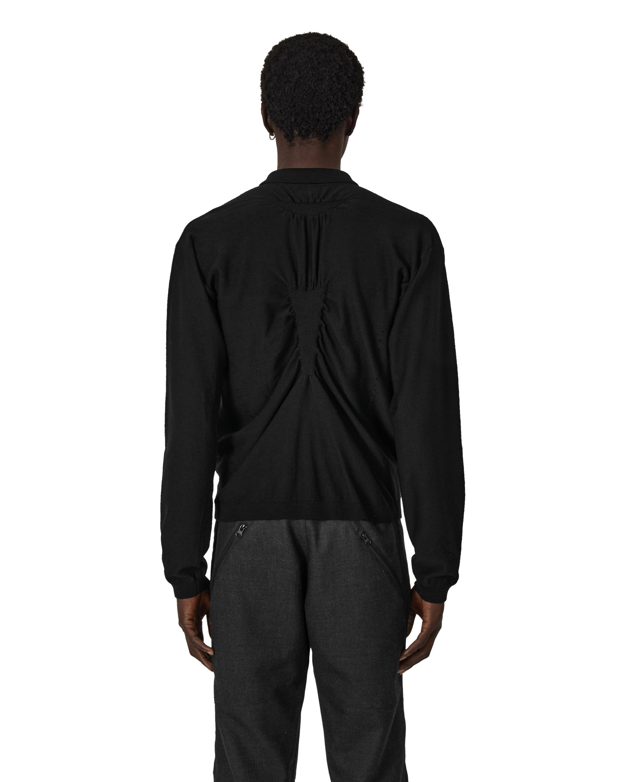 Pinched Wool Knit Polo - 3
