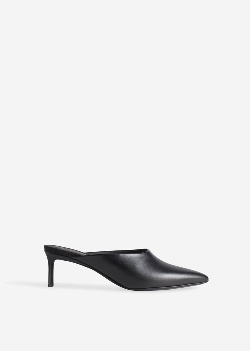 Pointed Toe Mule in Calf Skin Leather 1