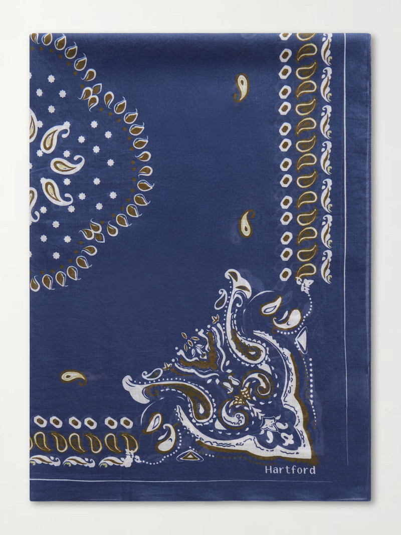 Bandana-Print Cotton-Voile Scarf 1