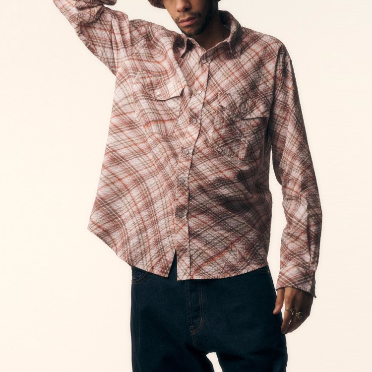 Palace Warp Check Shirt 'Red' P22SHT063 - 3