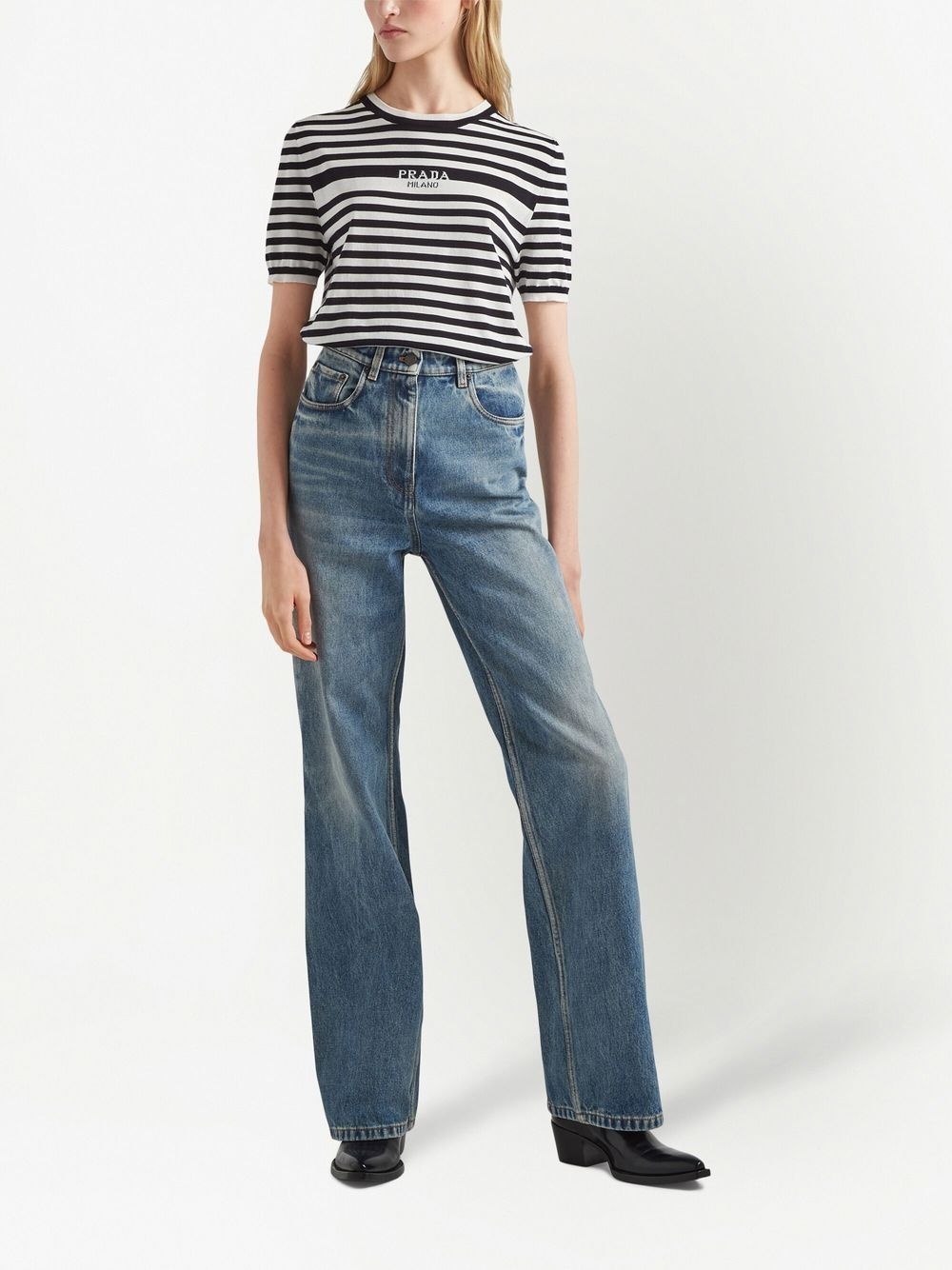 high-rise straight-leg jeans - 2