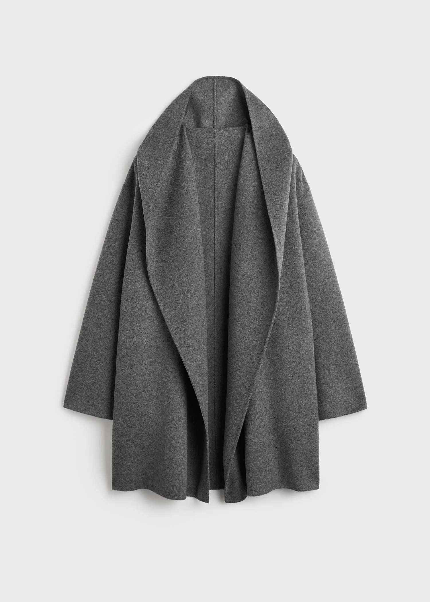 Hoodie coat grey melange - 1