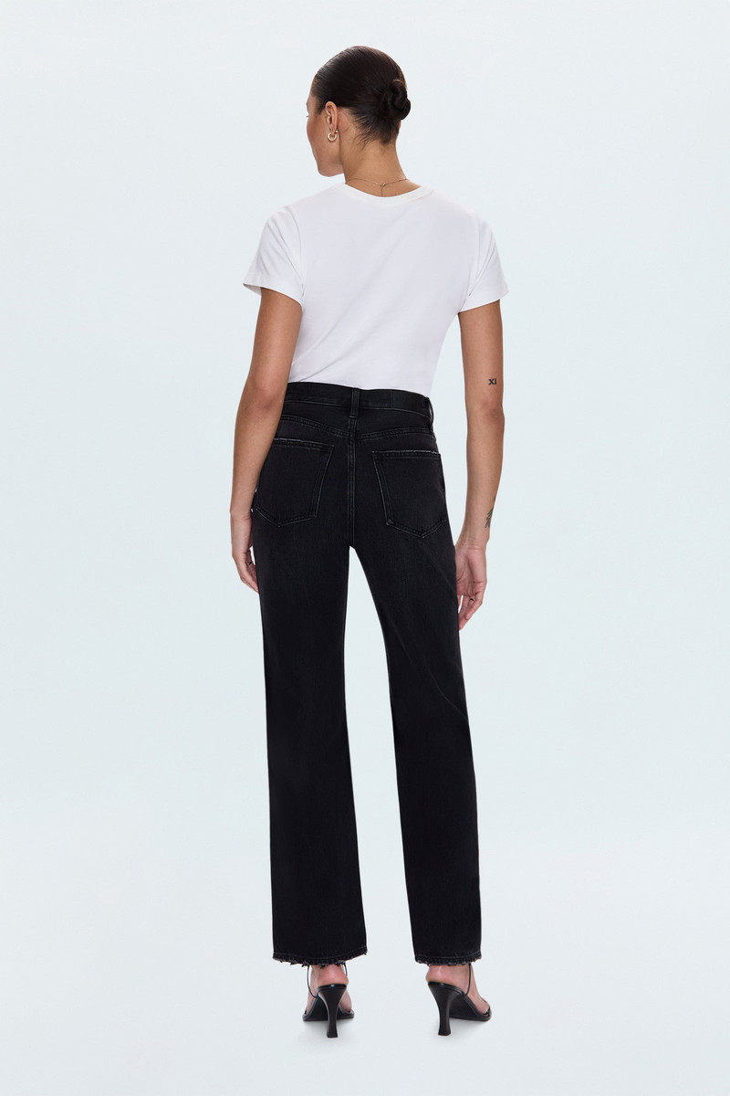 CASSIE SUPER HIGH RISE STRAIGHT JEAN - STORMY 6