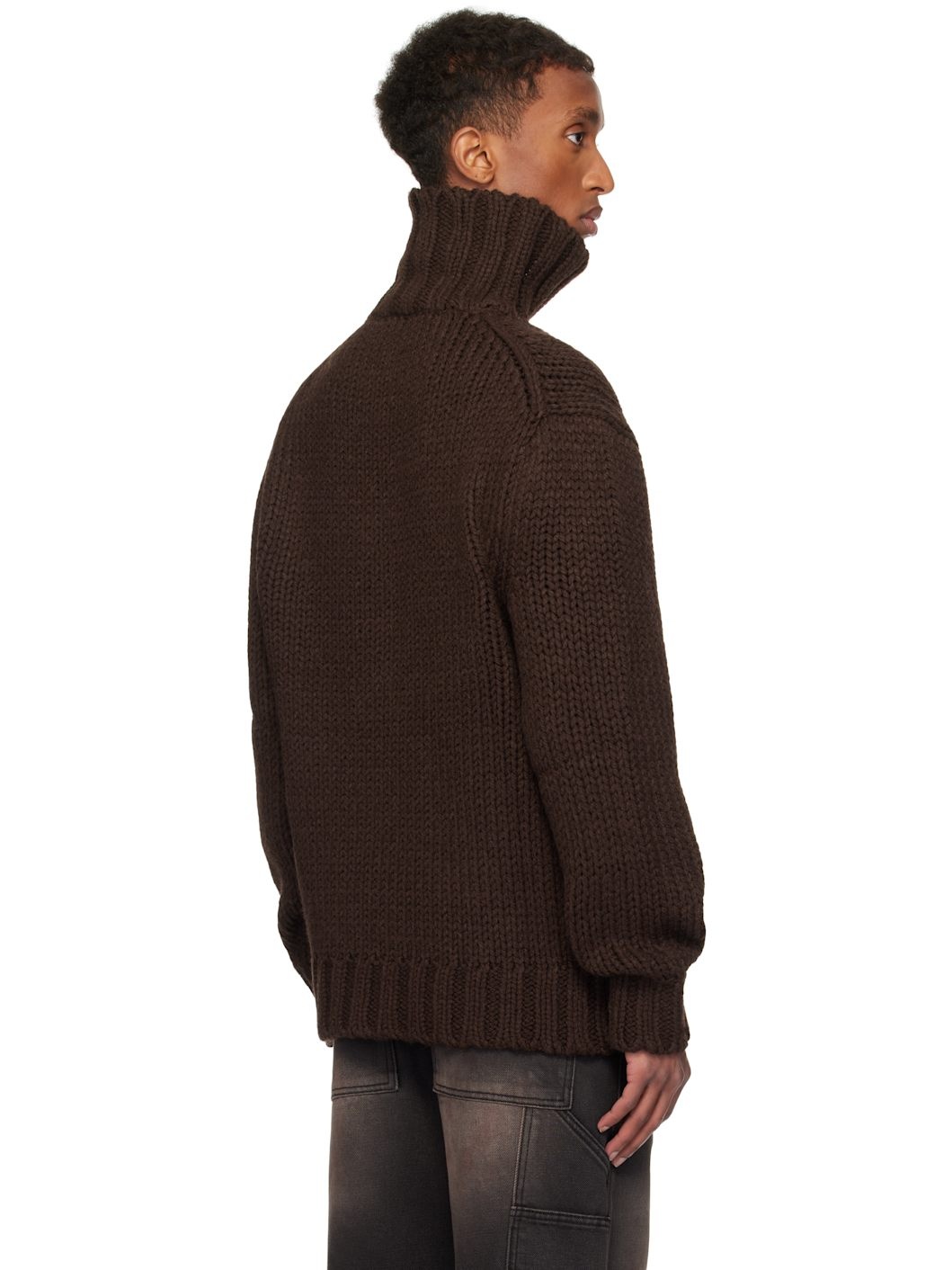 Brown Chunky Turtleneck - 3