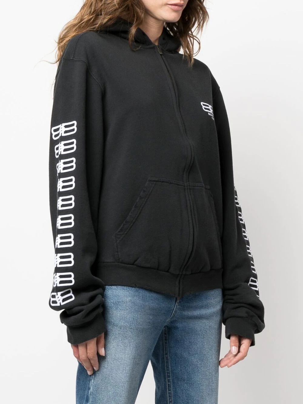 Worn-Out logo-print hoodie - 3