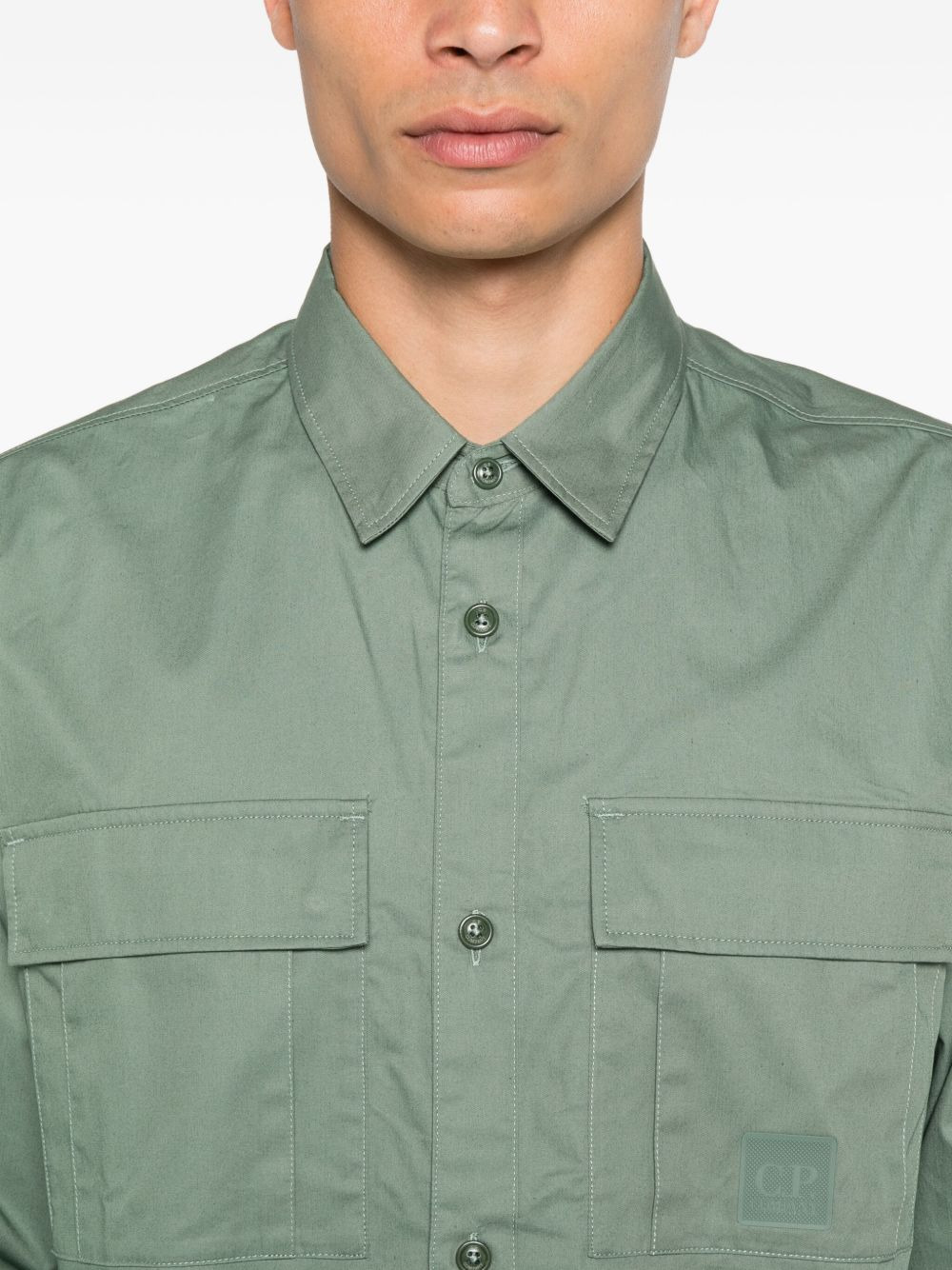 double-pocket cotton shirt - 5