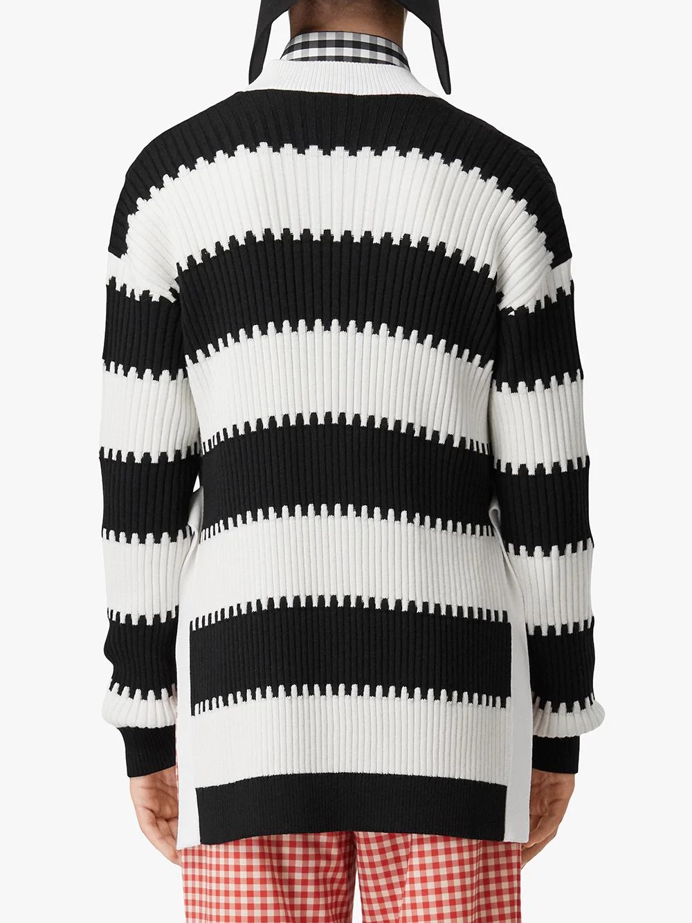 side slits striped jumper - 4