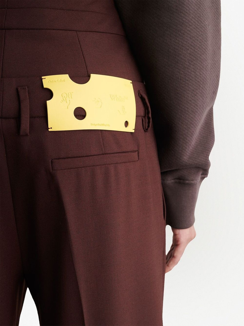 high double-waist effect trousers 5