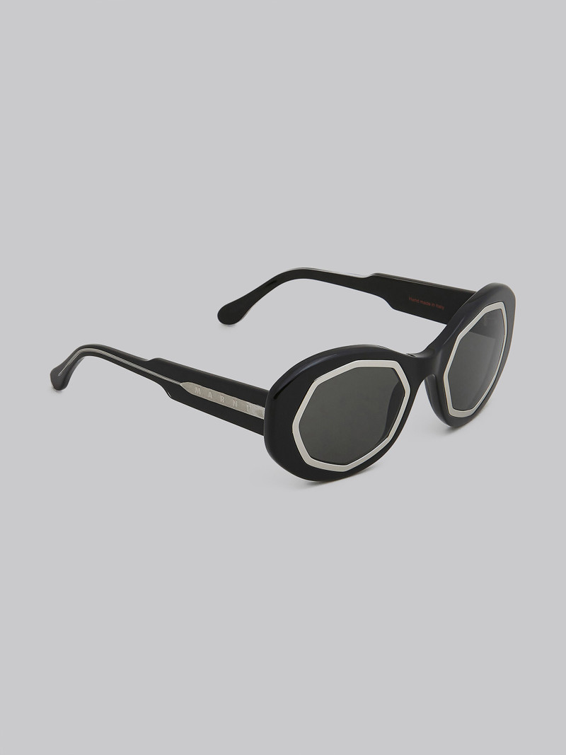 Marni BLACK MOUNT BRUMO ACETATE SUNGLASSES outlook